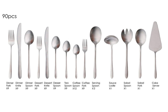 Buccan - Bestekset - London - 90 delig - Zilver