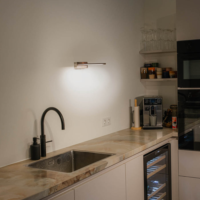 QAZQA Wandlamp staal 62 cm incl. LED IP44 - Jerre