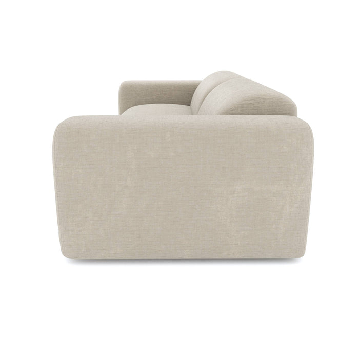Fluwelen 4-zitsbank met beige patroon