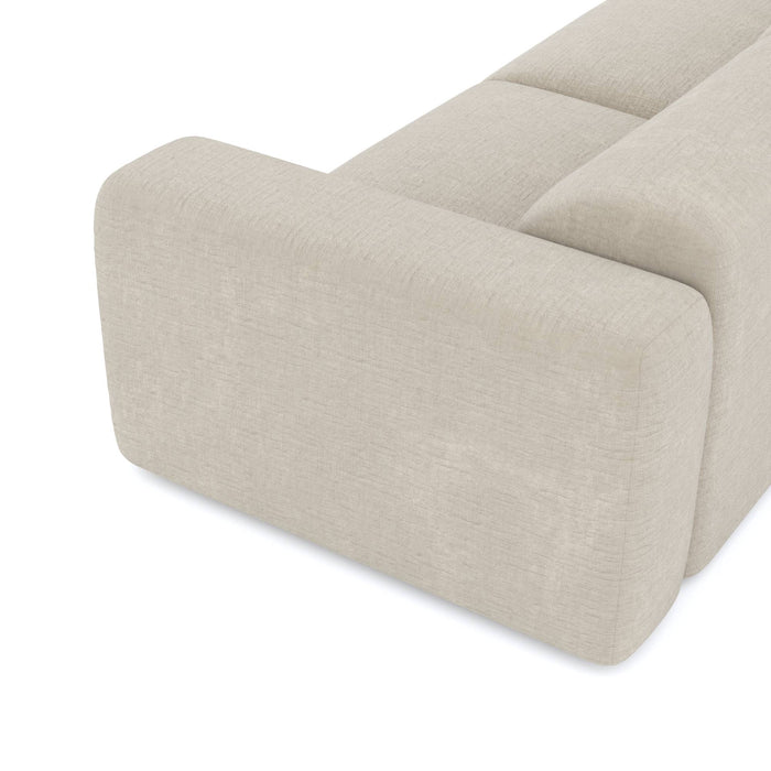 Fluwelen 4-zitsbank met beige patroon