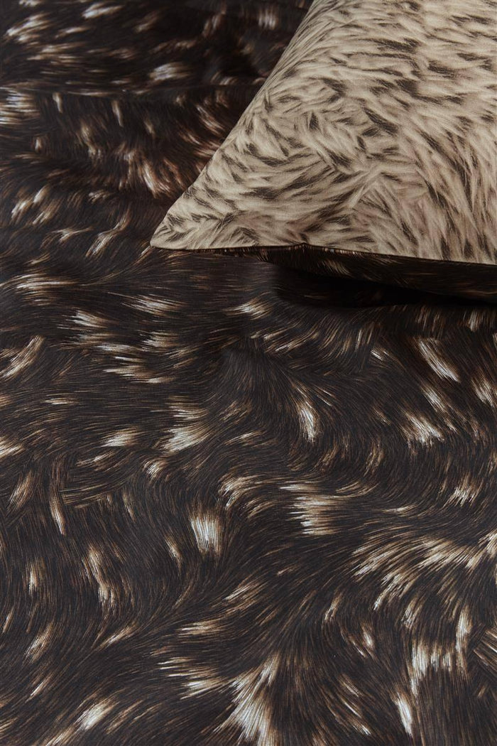 Riviera Maison Fauxy Fur  dekbedovertrek - 260x200|220 - Bruin