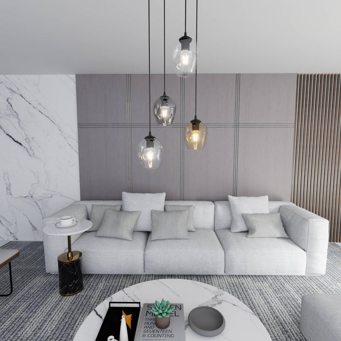 Loft46 4-lichts hanglamp Noah rond