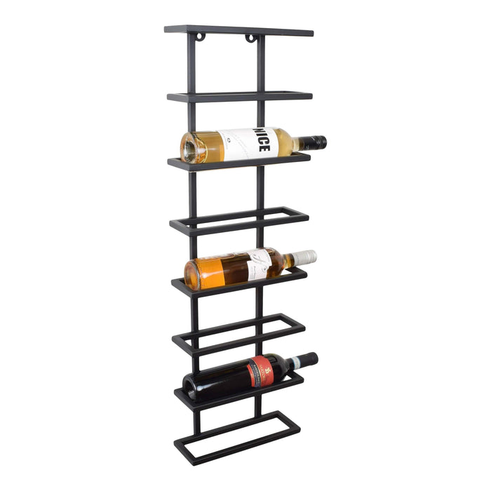 LOFT42 Pinot Wandwijnrek - 8 flessen - Metaal - Zwart - 87x27x11