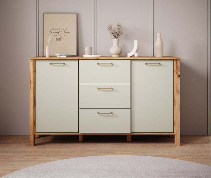 Meubella Dressoir Isaac - Beige - 138 cm