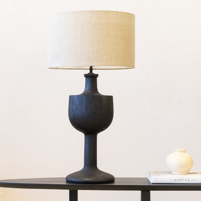 Giga Meubel - Tafellamp Zwart -40cm - Hout - Tafellamp Greta