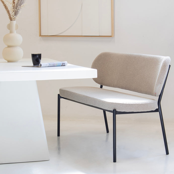 Giga Meubel - Eetkamerbank Taupe Stof - Zitbreedte 160cm - Maddie