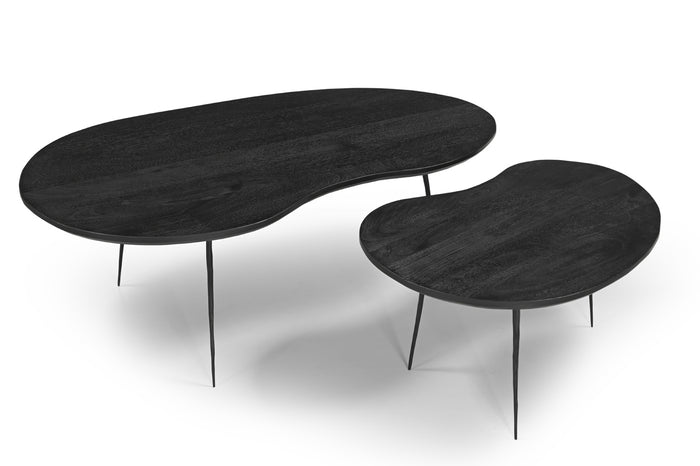 Giga Meubel - Salontafel Organisch Zwart - Set Van 2 - Fenne