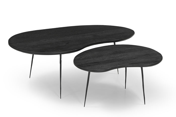 Giga Meubel - Salontafel Organisch Zwart - Set Van 2 - Fenne