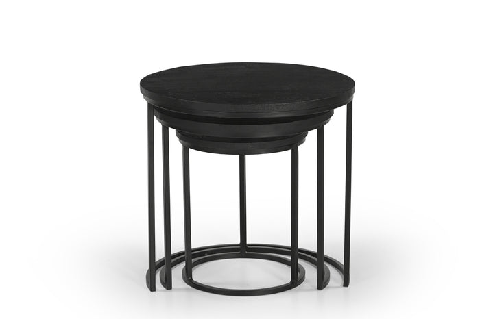 Giga Meubel - Salontafel Organisch Zwart - Set Van 3 - Kila