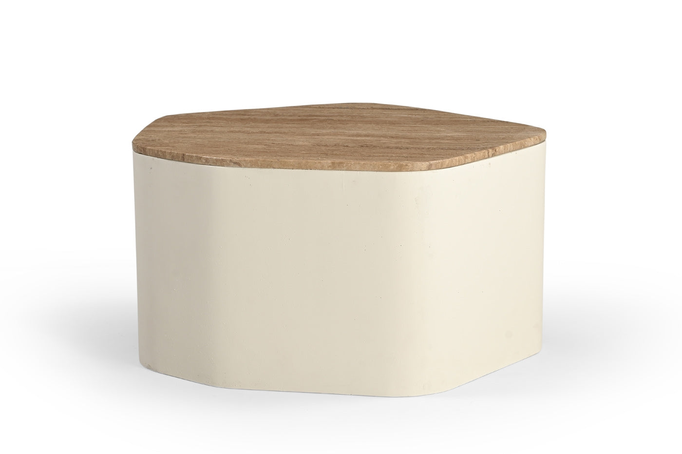 Giga Meubel - Salontafel Organisch 76cm - Beige Travertin - Cersei