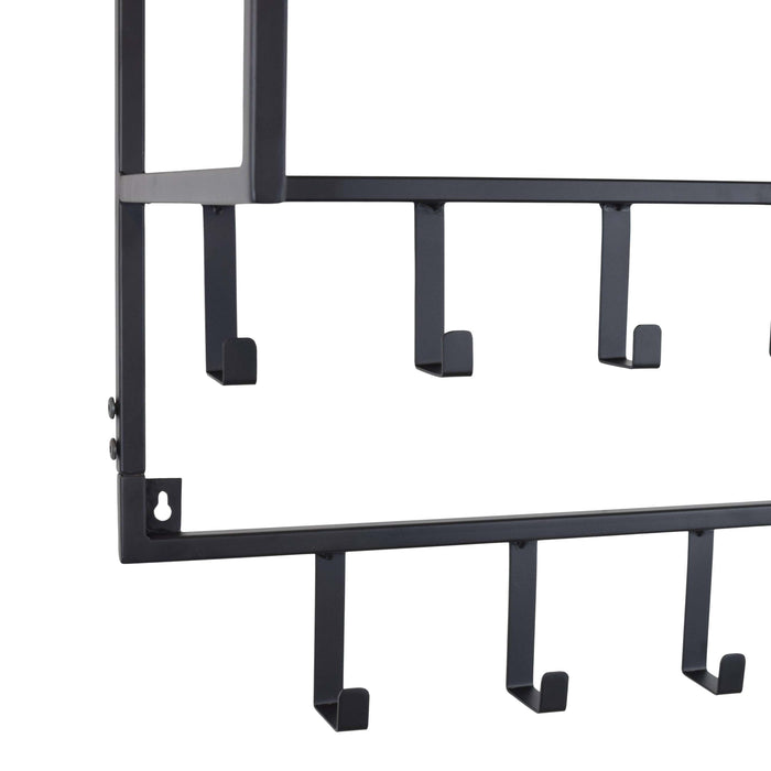 LOFT42 Petri Kapstok - 15 haken - Metaal - Zwart - 100x57x30