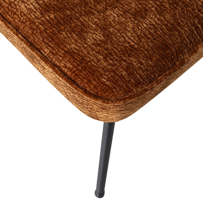 WOOOD Vogue Eetkamerstoel - Chenille - Midden Bruin