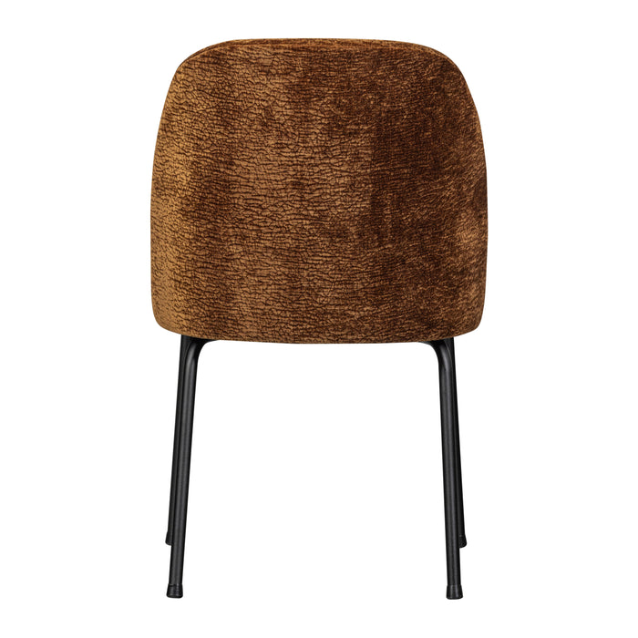WOOOD Vogue Eetkamerstoel - Chenille - Midden Bruin