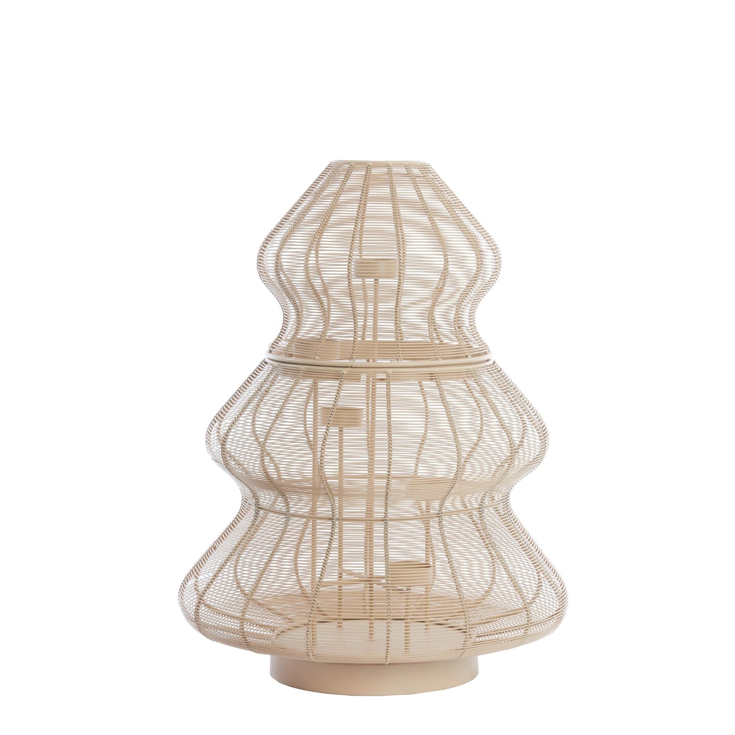 Light & Living Theelichthouder Christmas Tree - Wit - Ø38cm