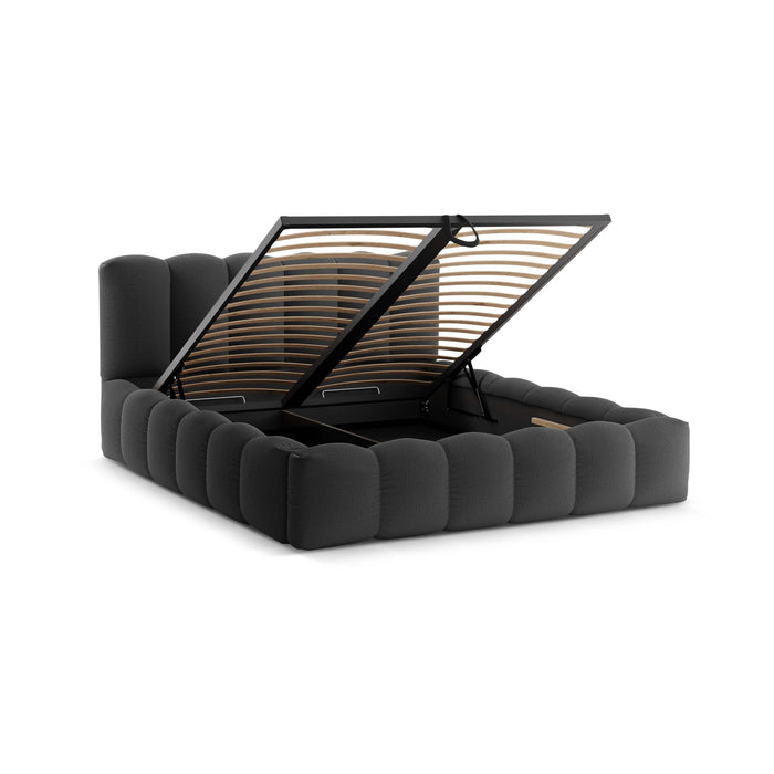 Micadoni Lupine Bedframe met Opbergruimte 140 x 200 cm - Antraciet