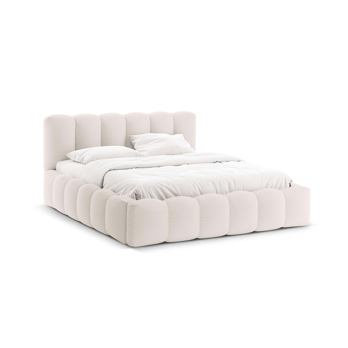 Micadoni Lupine Bedframe met Opbergruimte 180 x 200 cm - Lichtbeige