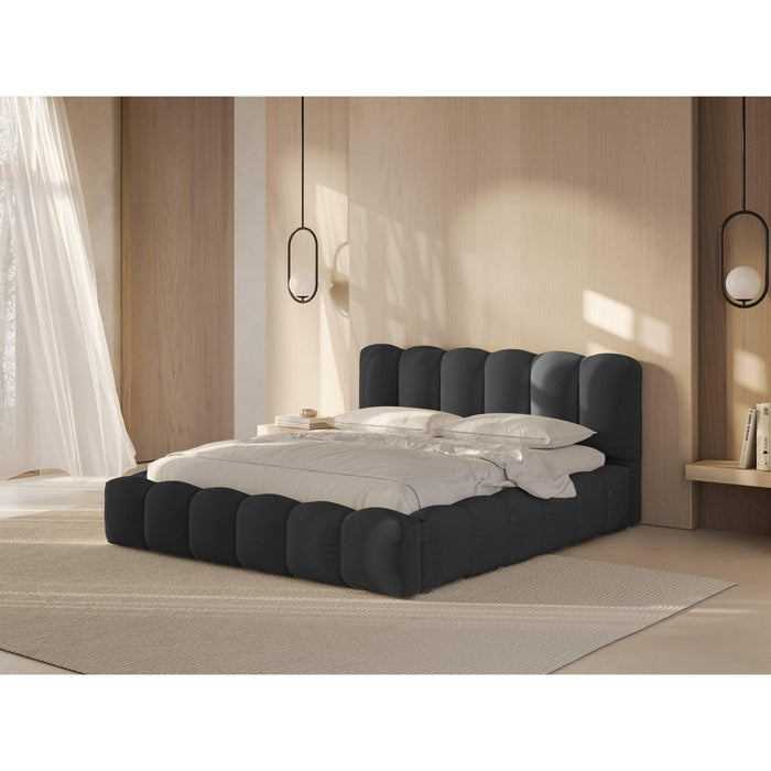 Micadoni Lupine Bedframe met Opbergruimte 200 x 200 cm - Antraciet