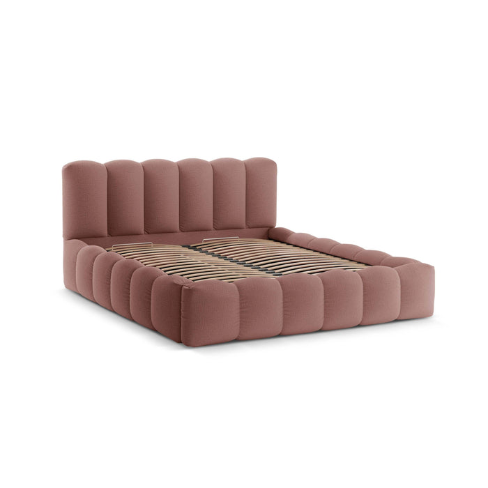 Micadoni Lupine Bedframe met Opbergruimte 140 x 200 cm - Donkerroze