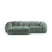 Micadoni Diana 3-zits Hoekbank met Chaise Longue Links - Mintgroen