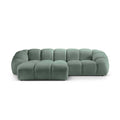 Micadoni Diana 3-zits Hoekbank met Chaise Longue Links - Mintgroen