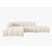 Micadoni Lupine 5-zits Hoekbank met Chaise Longue Open Links - Chenille - Lichtbeige
