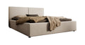 Meubella Tweepersoonsbed Infinity - Beige ribstof - 160x200 cm