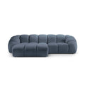 Micadoni Diana 3-zits Hoekbank met Chaise Longue Links - Denimblauw