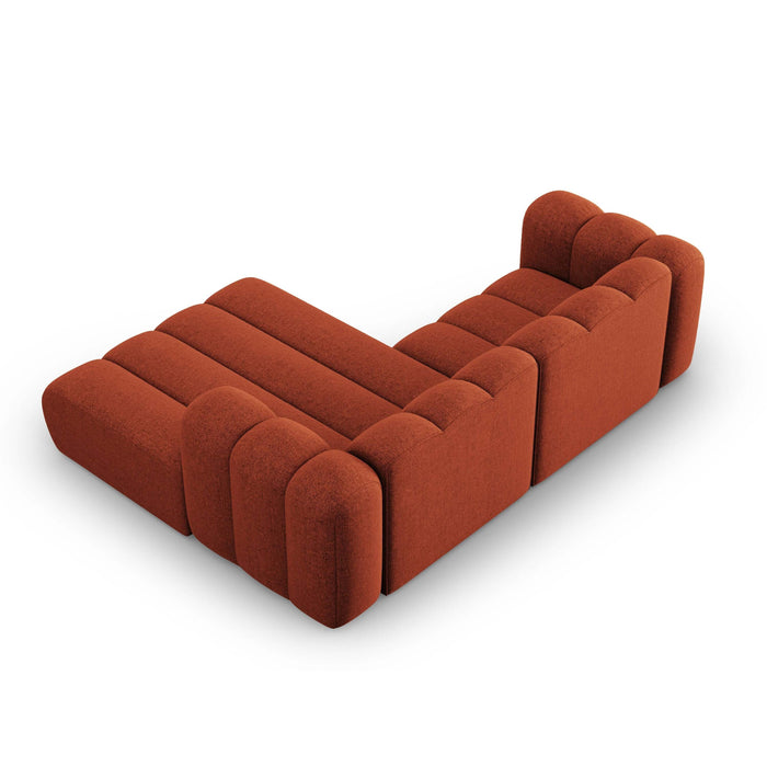 Micadoni Lupine 3-zits Hoekbank met Chaise Longue Rechts - Chenille - Terra