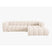 Micadoni Lupine 4-zits Hoekbank met Chaise Longue Rechts - Chenille - Lichtbeige