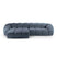 Micadoni Diana 4-zits Hoekbank met Chaise Longue Links - Denimblauw