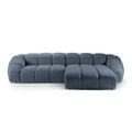 Micadoni Diana 4-zits Hoekbank met Chaise Longue Rechts - Denimblauw