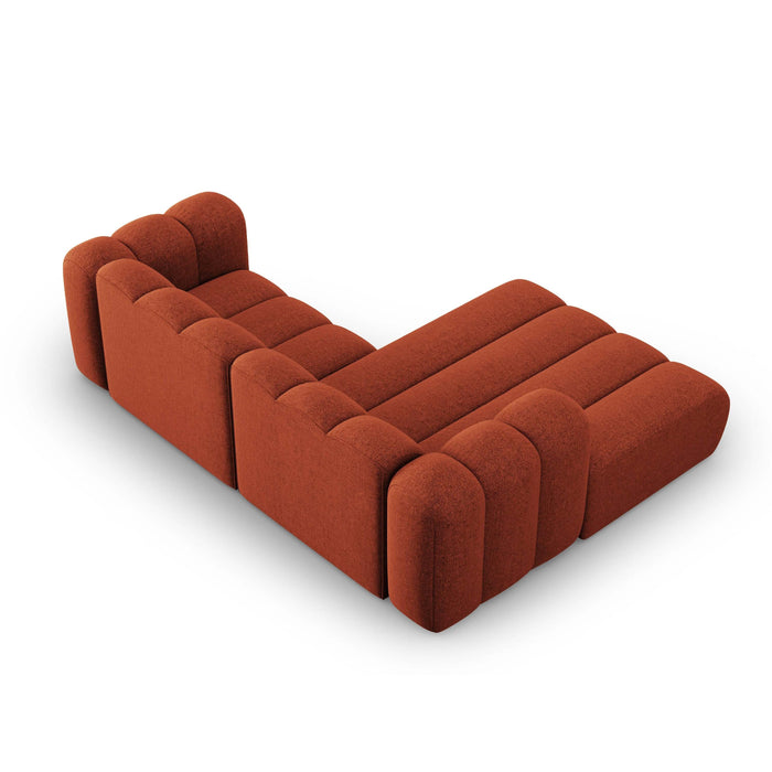 Micadoni Lupine 3-zits Hoekbank met Chaise Longue Links - Chenille - Terra