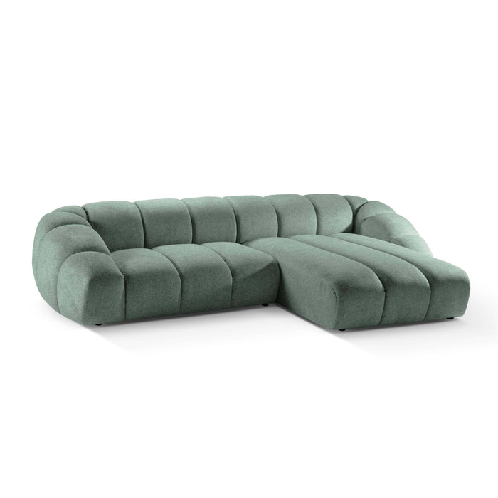 Micadoni Diana 4-zits Hoekbank met Chaise Longue Rechts - Mintgroen