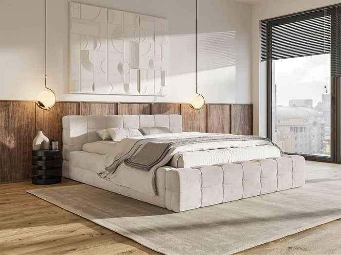 Selsey Design Tilly bedframe velvet met opbergvak 140 x 200 cm