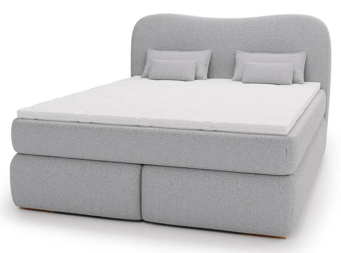 NADUVI Collection Lavelle boxspring bouclé 140 x 200 cm