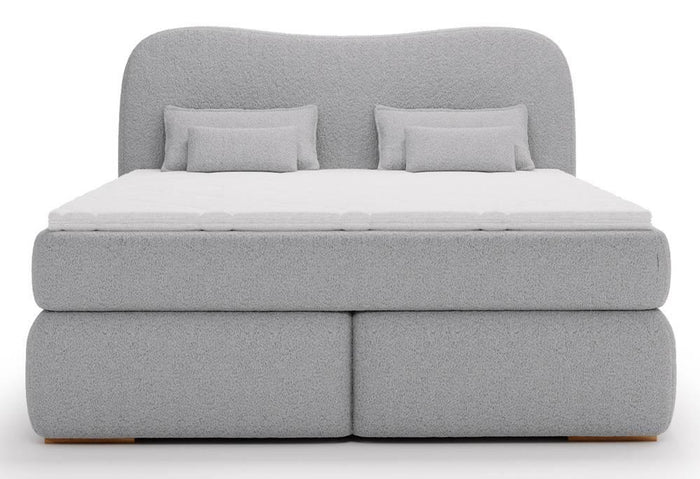 NADUVI Collection Lavelle boxspring bouclé 140 x 200 cm