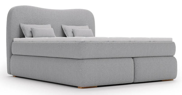 NADUVI Collection Lavelle boxspring bouclé 140 x 200 cm