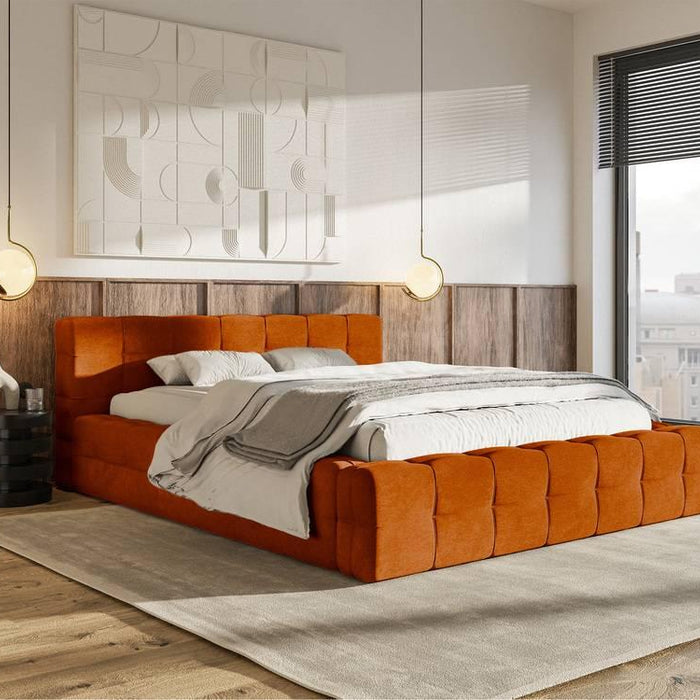 Selsey Design Tilly bedframe velvet met opbergvak 180 x 200 cm