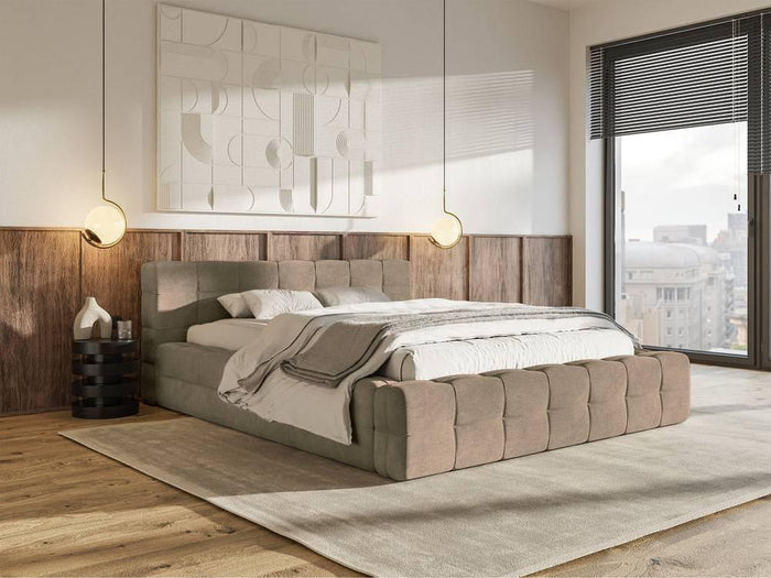 Selsey Design Tilly bedframe velvet met opbergvak 140 x 200 cm