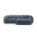 Micadoni Diana 3-zits Hoekbank met Chaise Longue Rechts - Denimblauw