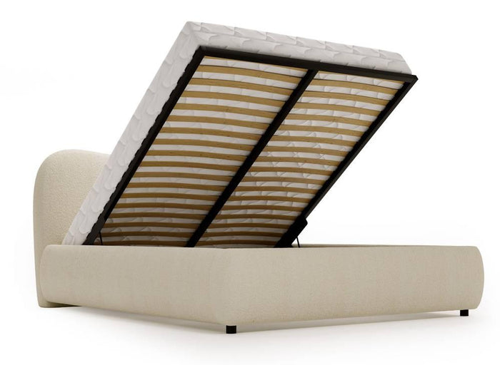 NADUVI Collection Lavelle bedframe bouclé met opbergvak 180 x 200 cm