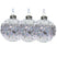 Decoris Luxe kerstballen - 3x -8 cm - transparant parelmoer -glas