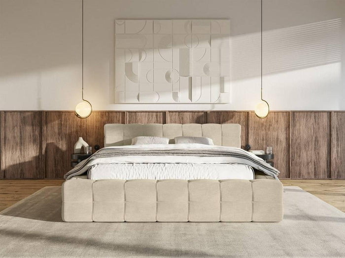Selsey Design Tilly bedframe velvet met opbergvak 140 x 200 cm