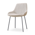 Nolon Nora-Isa Eetkamerstoel Beige Gemêleerd - Stof - Zwart Onderstel