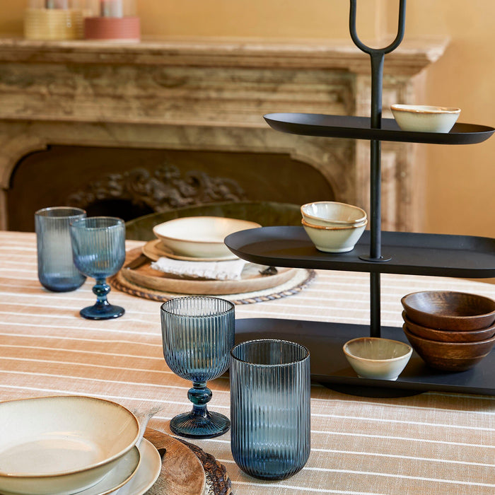 Mica Decorations Alivo Tafelkleed - L250 x B140 cm - Bruin, Wit