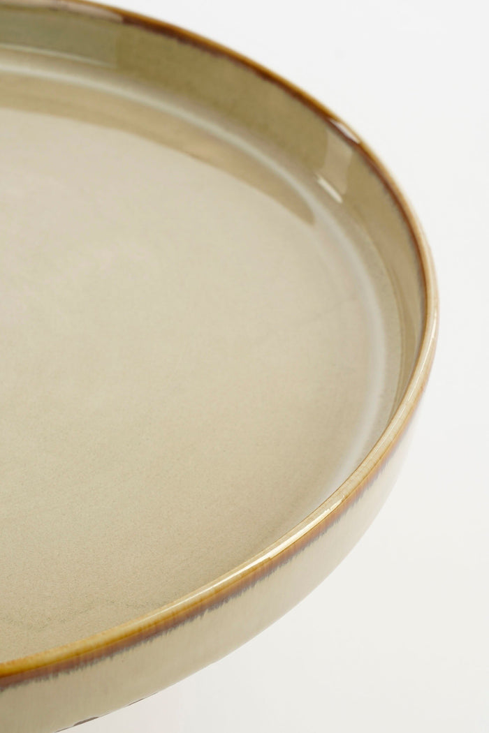 Mica Decorations Racco Taartplateau - H11 x Ø28 cm - Beige
