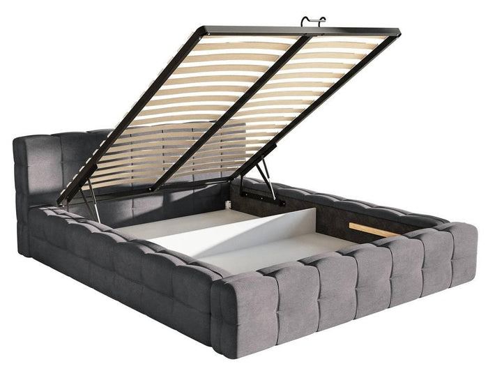 Selsey Design Tilly bedframe velvet met opbergvak 180 x 200 cm