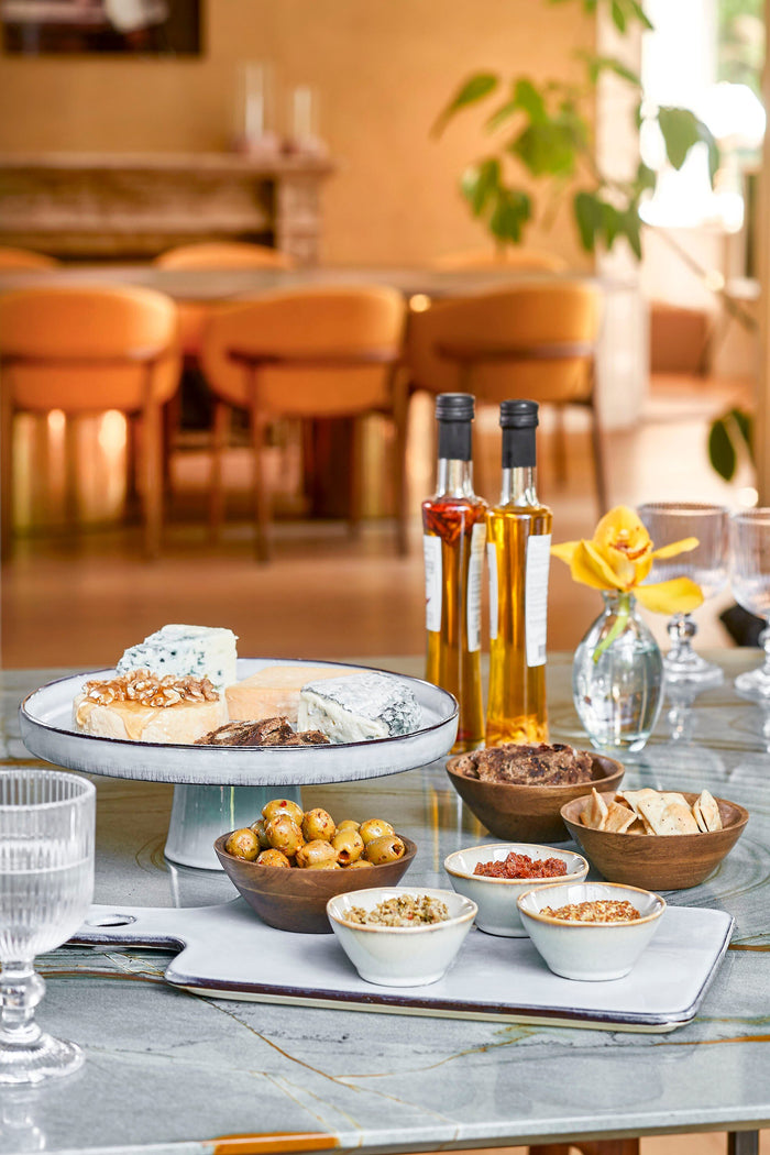 Mica Decorations Racco Taartplateau - H11 x Ø28 cm - Lichtgrijs