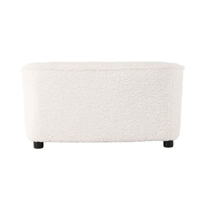 Nest living Olaf teddystof kinderbankje wit