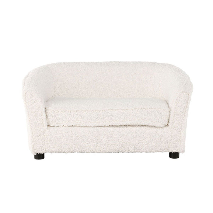 Nest living Olaf teddystof kinderbankje wit